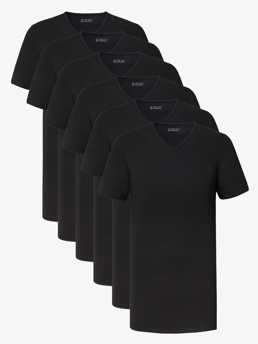 diepvries Voorspellen G Barcelona Zwart T-shirt [6-pack] kopen? Extra lang - Girav