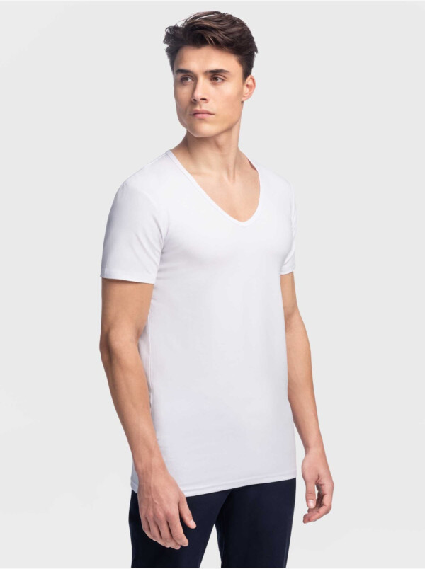 Hubert Hudson credit Hoeveelheid van 2-pack Hong Kong T-shirts Wit - Voor lange mannen - Girav